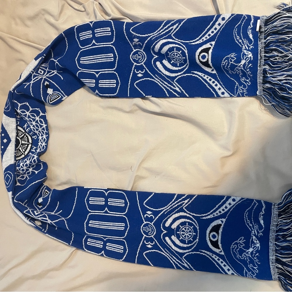 Blue and White Bassnectar Scarf - Picture 2 of 4